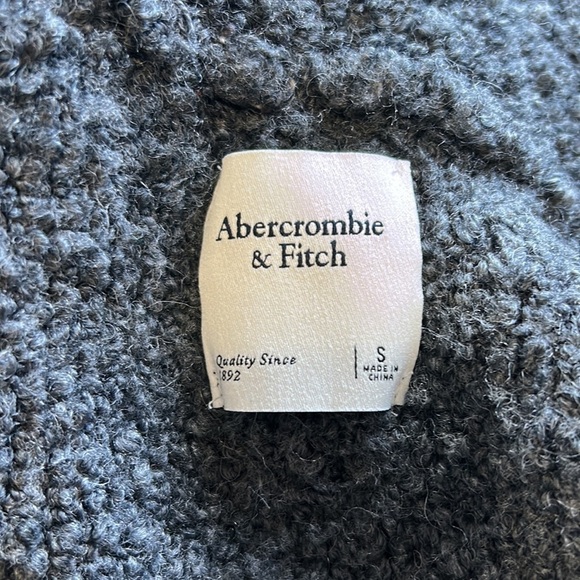 Abercrombie and Fitch Chunky Longline Duster Cardigan Sweater Grey Sz Small - Picture 6 of 8